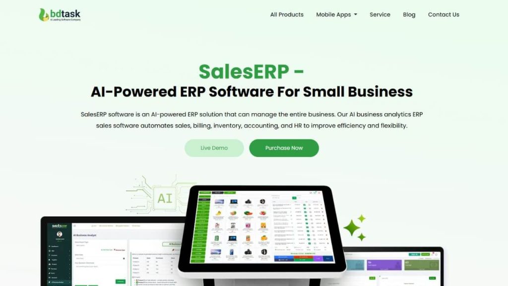 BdTask ERP Screenshot