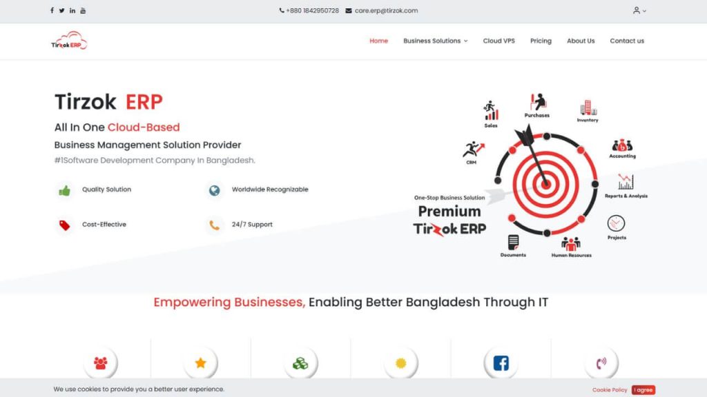Tirzok ERP Screenshot