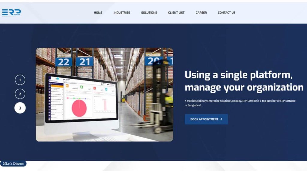 erp.com.bd homepage screenshot