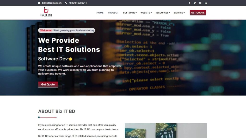 BizITBD ERP Screenshot