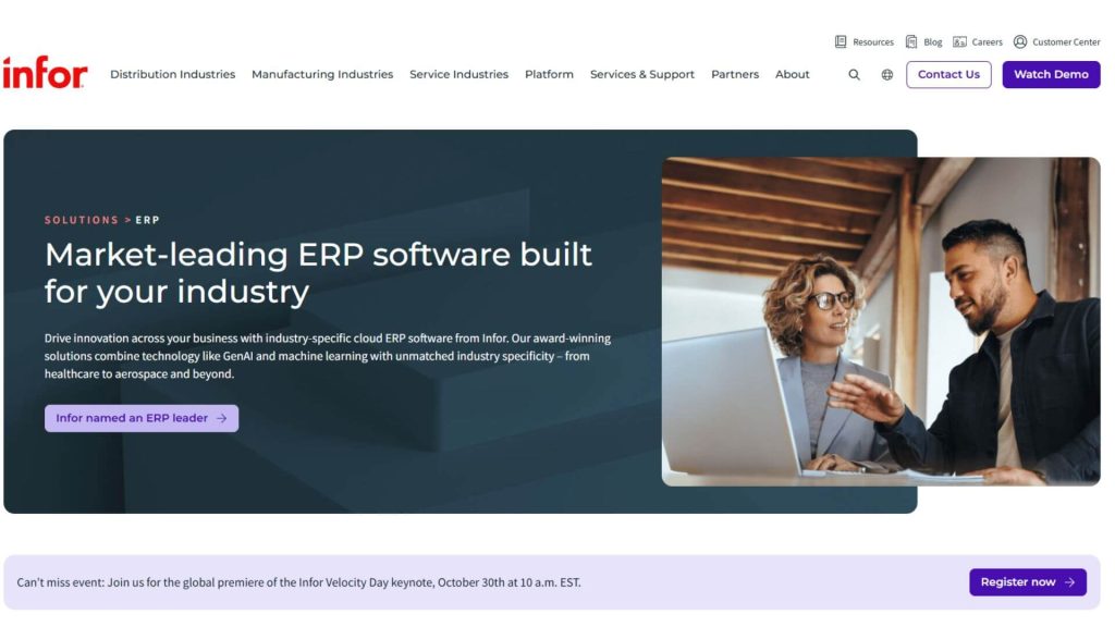 Infor ERP Screenshot