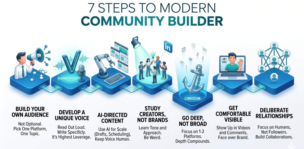 7 steps to be modern community builder