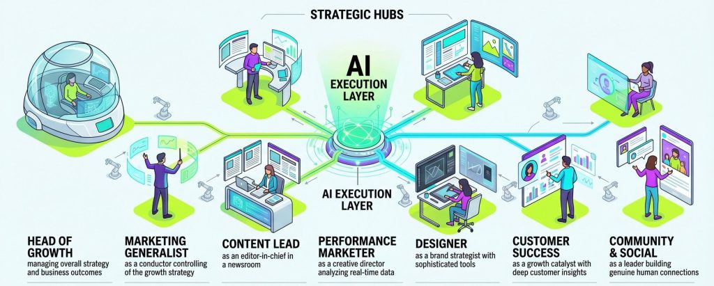 modern growth team where AI and humans collaborate